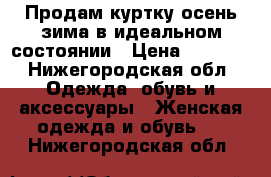 Продам куртку осень-зима в идеальном состоянии › Цена ­ 3 000 - Нижегородская обл. Одежда, обувь и аксессуары » Женская одежда и обувь   . Нижегородская обл.